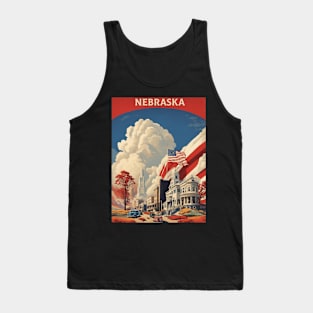 Nebraska United States of America Tourism Vintage Poster Tank Top